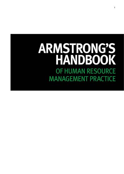 Armstrongs handbook of human resource management practice – Morning Store